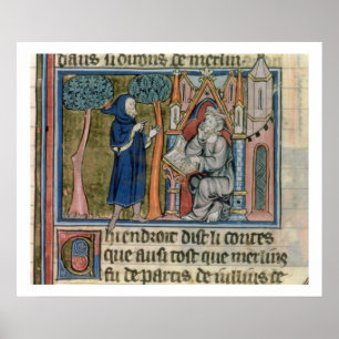 Poster Mlle Fr. 95 f.268 Merlin dicte l'histoire à Blais