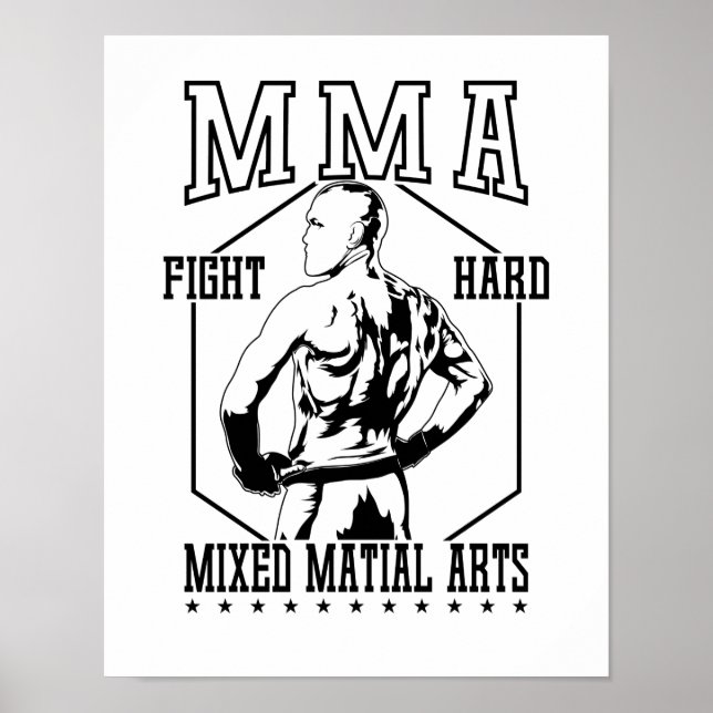 Poster MMA Combattants de la lutte contre la violence (Devant)