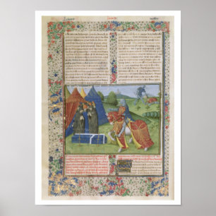 Poster Mme 115 f.425v Lancelot tuant Sir Agravain (vellu