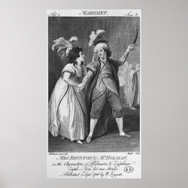 Poster Mme Brunton et M. Holman en tant que Palmira et (Devant)