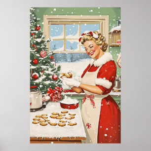 Poster Mme Claus Plaisir De La Cuisine De Vacances