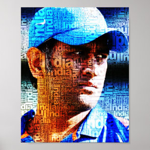 Poster Mme Dhoni Typographie