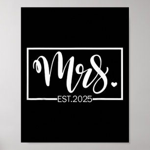 Poster Mme. Épouse 2025 Mariée Mariage Épouse M. &
