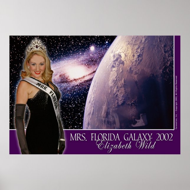 Poster Mme Florida Galaxy 2002 - Elizabeth Wild - 3 (Devant)