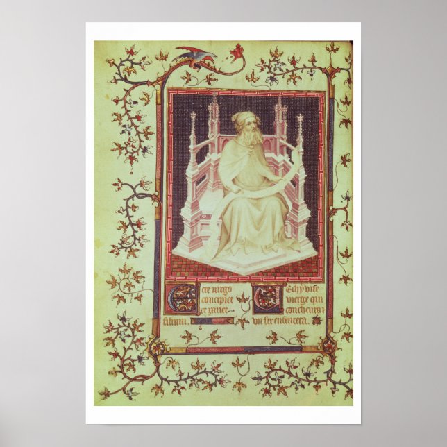 Poster Mme Fr 13091 f.11v Le Prophète Isaïe, du Ps (Devant)