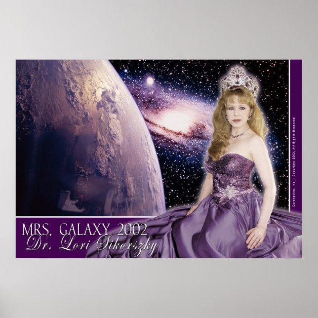 Poster Mme Galaxy - Violet (Devant)