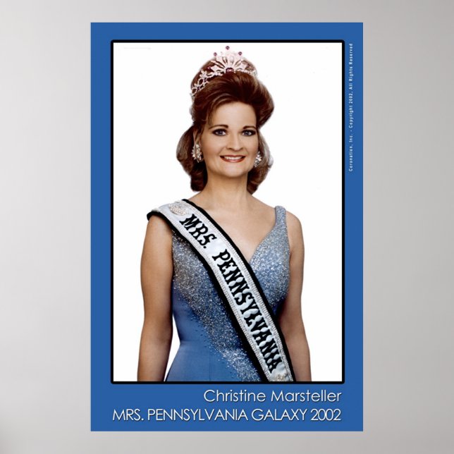 Poster Mme Pennsylvania Galaxy 2002 - Bleu (Devant)