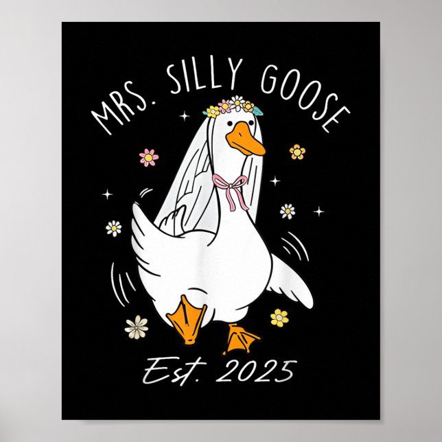 Poster Mme Silly Goose Couple Correspondant Mariage Funny (Devant)