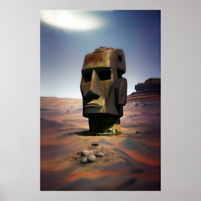 Poster Moai de Mars Wombott (Devant)
