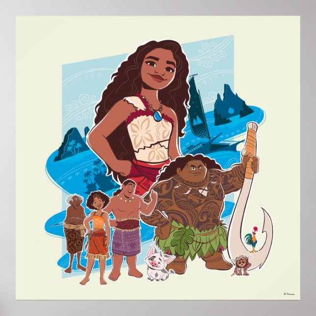 Poster Moana & Crew vole au-delà de l'Horizon (Devant)