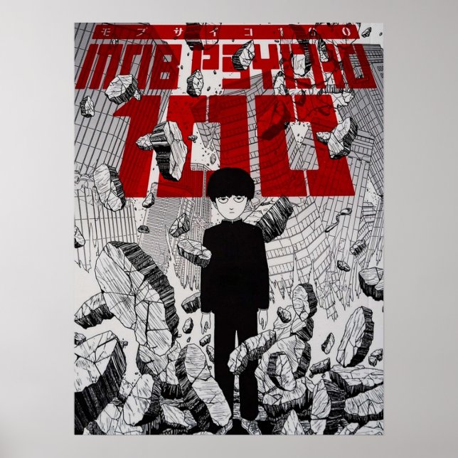 Poster Mob Psycho 100 Vintage (Devant)