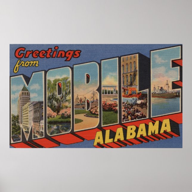 Poster Mobile, Alabama - Scènes de grandes lettres (Devant)