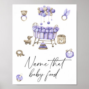 Poster Mobile de crèche - nommez cette nourriture pour bé
