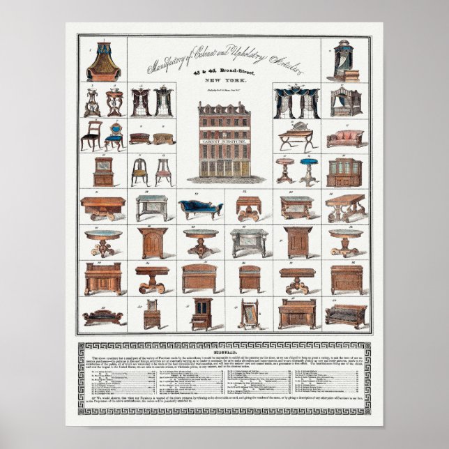 Poster Mobilier vintage (Devant)