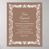 Mocha Brown Talavera Temps Capsule Anniversaire Je