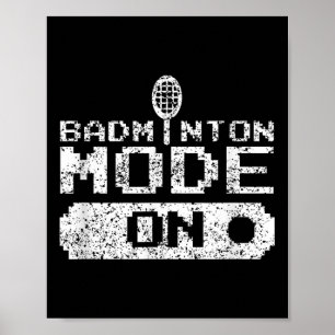 Poster Mode Badminton Activé Équipe Navette Joueur Entraî