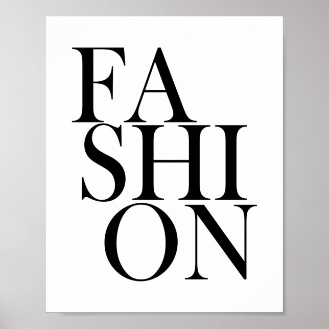 Poster MODE - Citation de typographie élégante (Devant)