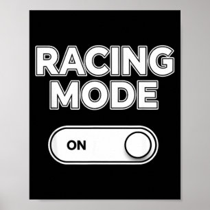 Poster Mode de course drôle disant avec interrupteur à ba