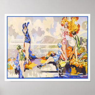 Poster Mode de la plage des Années folles