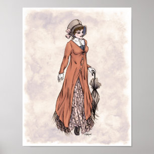 Poster Mode de Regency - Madame #2 - copie de l'art 11x14