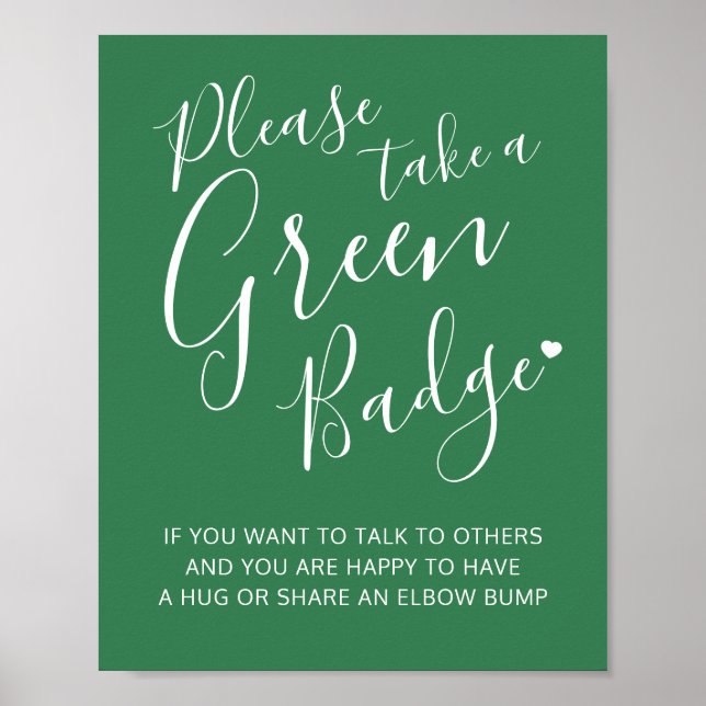 Poster Mode d'enseignement du mariage vert de couleur de  (Devant)