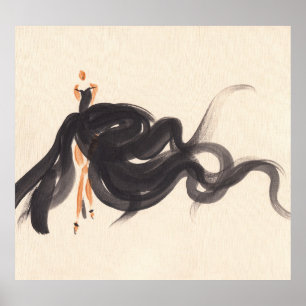 Poster Mode élégante : Aquarelle Lady