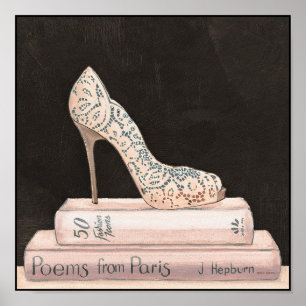 Poster Mode élégante sauvage de talon haut d'Apple  