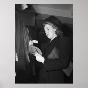 Poster Mode féminine, années 1940