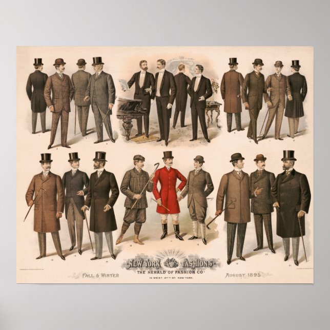 Poster Mode homme automne et hiver 1895 (Devant)