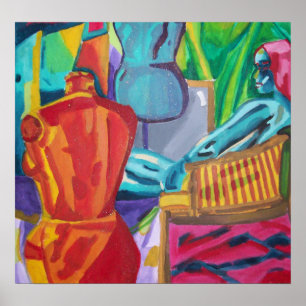 Poster Modèle abstrait coloré