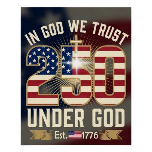 Poster Modèle commémoratif 250e anniversaire patriotique