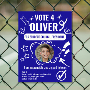 Poster Modèle d'affiche de vote du Conseil scolaire pour 