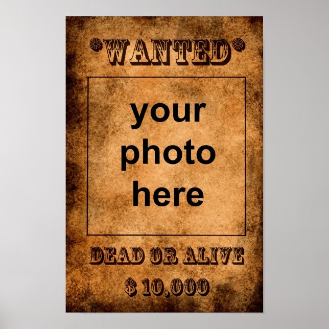 Poster modèle d'affiche "Recherché, mort ou vivant" (Devant)