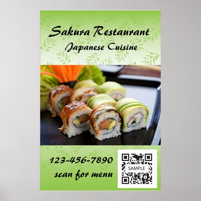 Poster Modèle d'affiche Sushi (Devant)