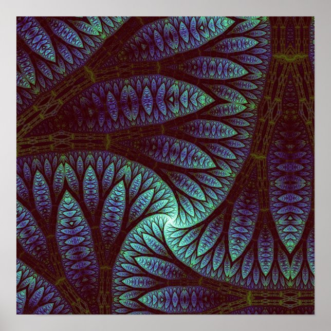 Poster Modèle d'arbre fractal (Devant)
