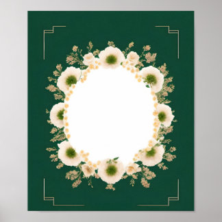 Poster Modèle de carte Faire-part de mariage vide