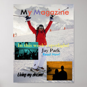 Poster Modèle de couverture de magazine personnalisé