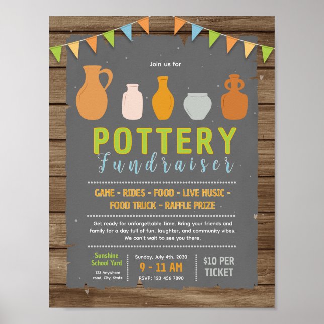 Poster Modèle de flyer de cours de poterie modifiable (Devant)