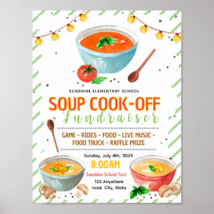 Poster Modèle de flyer modifiable pour concours de soupe