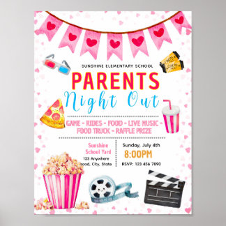Poster Modèle de flyer modifiable pour la soirée des pare