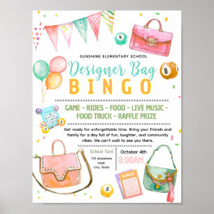 Poster Modèle de flyer modifiable pour un bingo de sacs d