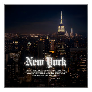 Poster Modèle de l'affiche Skyline de New York