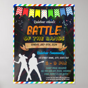 Poster Modèle de l'événement Battle of the Bands School
