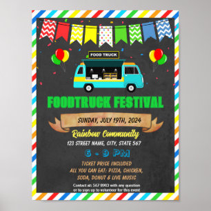 Poster Modèle de l'événement Food Truck