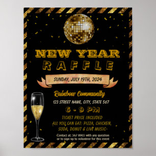 Poster Modèle de l'événement New Year Raffle