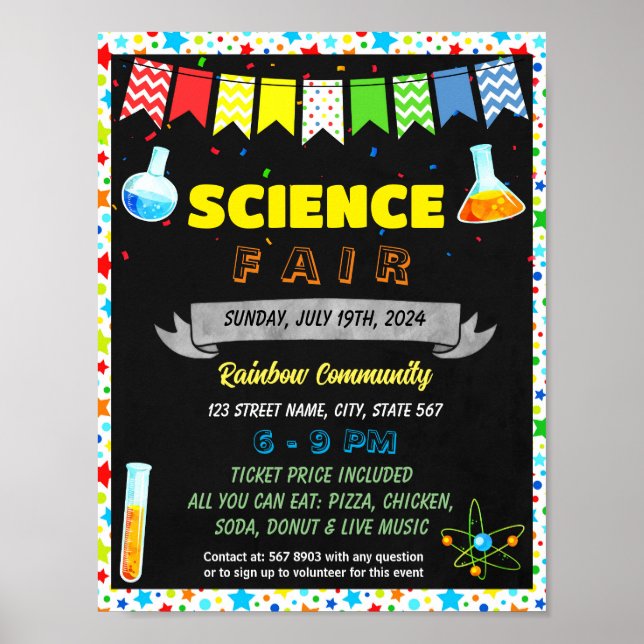 Poster Modèle de l'événement Science Fair (Devant)