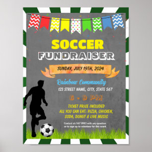 Poster Modèle de l'évènement Soccer Fundraiser