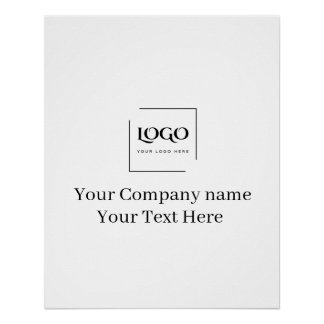 Poster Modèle de logo personnalisé élégant