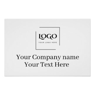 Poster Modèle de logo personnalisé élégant