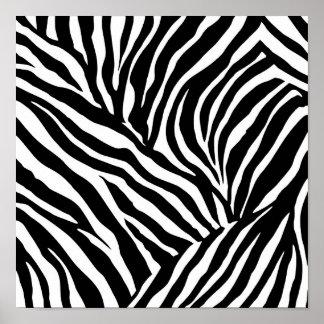 Poster Modèle de page de coloriage à rayures zèbrées à ha